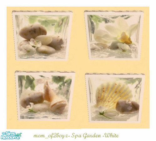Sims 2 — Spa Garden Bathroom Prints- White by mom_of2boyz — Here is another set of bathroom prints. These are a recolor