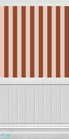 Sims 2 — Paprika Wallpaper Collection I - Paprika Stripes With White Wood by HollyChappell — Beautiful, clean, striped