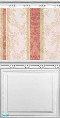 Sims 2 — Damask Extra Collection - Damask Extra Red Gold  by robbyngirl — Panel walls with some of my favorite papers!