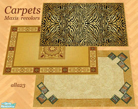 Sims 2 — Rugs - Set by Semitone — Three rugs - Maxis recolors. You must have Nightlife. 