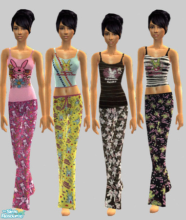 Sims 2 — Happy Bunny by theplayanita — A Happy Bunny pjs set for teen female Enjoy!