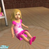 Sims 2 — Pink Explosion Dress for Toddlers by SmeeLee — No mesh needed. No expansion packs needed. A pink dress for your