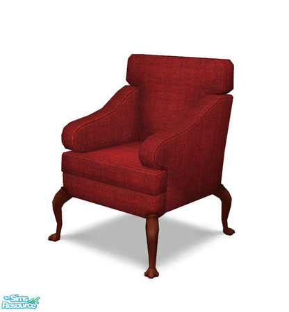 Sims 2 — IR Office - Living Chair by Murano — Old-fashioned red living chair.
