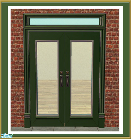 Sims 2 — Victorian Shop - 2 Tile Door - Diagonal Mesh by Shakeshaft — Part of a set to create an Old Fashioned Shop Front