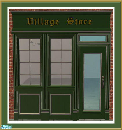 Sims 2 — Victorian Shop - Sign - Village Store by Shakeshaft — Part of a set to create an Old Fashioned Shop Front with