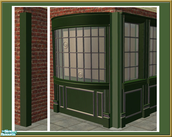 Sims 2 — Victorian Shop - Corner Column Left - Mesh by Shakeshaft — Part of a set to create an Old Fashioned Shop Front