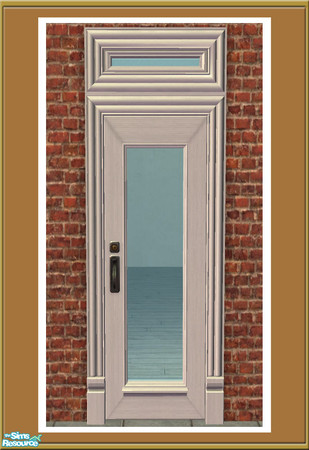 Sims 2 — Tallish Transom Door - White by Shakeshaft — Part of a recolour set of the OFB Euro Style Windows and Doors to