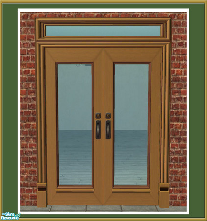 Sims 2 — Victorian Shop -  2 Tile Door - Mustard by Shakeshaft — Part of a recolour set of the Victorian Shop Facade, set