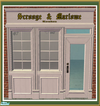 Sims 2 — Victorian Shop -  Sign - White by Shakeshaft — Part of a recolour set of the Victorian Shop Facade, set includes