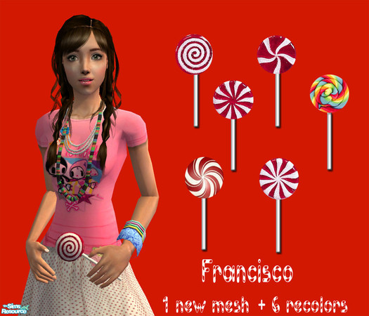 Sims 2 — Christmas Lollipops Accessory Set - Collection 24 by francisssko — Christmas Lollipops for your sims , yummy!. 1