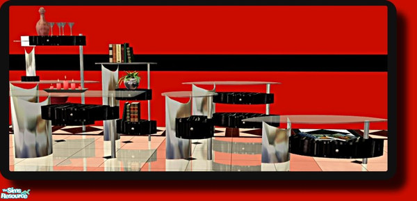 Sims 2 — Italia RC- Black & Cherries- Coffee Table by mom_of2boyz — Also requested by mrscrockett01, this set is