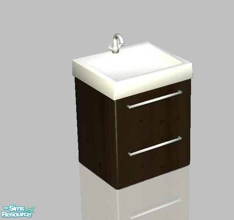 Sims 2 — Nola bathroom sink by Angela — New Darkwooden bathroom with red accentcolours. Set contains 10 new meshes, 1