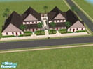 Sims 2 — Wildwood Quadraplex by nutnhny — Four apartments, two 2br/1bth and two 1br/1bth. Upstairs has a game room,