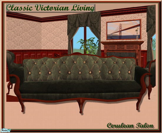 Sims 2 — Victorian Living - Sofa by Cerulean Talon — Richly elegant and beautifully textured objects to make that