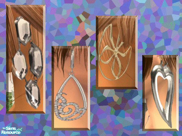Sims 2 — Oversized Earrings by Keri — Some Large Earrings I made last night.