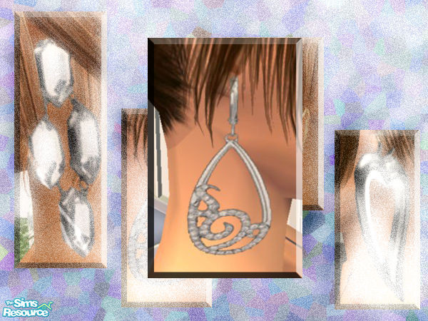 Sims 2 — Oversized Earrings by Keri — Some Earrings I made last night.
