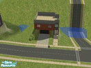 Sims 2 — Modern Column House 1 by sbell95 — Set on a slope, this small house is perfect for the young sim. With an
