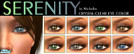 Sims 2 — SERENITY. crystal-clear eye color by MichelleySim95 — SERENITY is a set of eight crystal-clear eye colors for