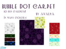 Sims 2 — Bubble Dot Carpets by Avalna — This set includes 10 fun carpets in many different colors.