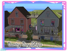 Sims 2 — Bantry Bay Shops by Ame-C — A community lot on a small lot. Includes a Pink restaurant, clothing store, games