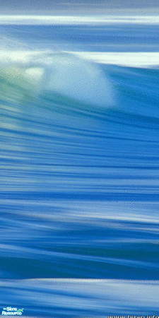 Sims 2 — Emerald Wave Wall Mural - Panel 4 by TrailRunner782 — A wall mural of a beautiful, crashing wave.