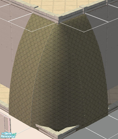 Sims 2 — The Modern Roofing Set -  Tan Roof  Recolor by simmyfan2852 — Part of the Modern Roofing Set