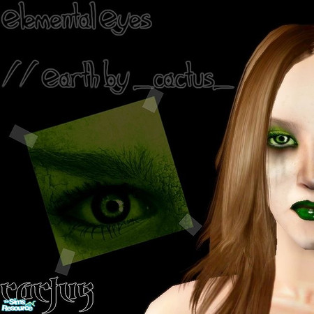Sims 2 — Elemental Eyes // Earth by _cactus_ — Curse Of Elements