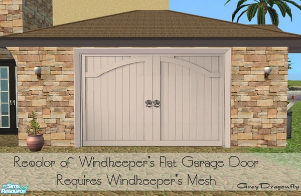 Sims 2 — Garage Door Collection - Claremont White by GrayDragonfly — Recolor of Windkeeper\'s flat garage door mesh!