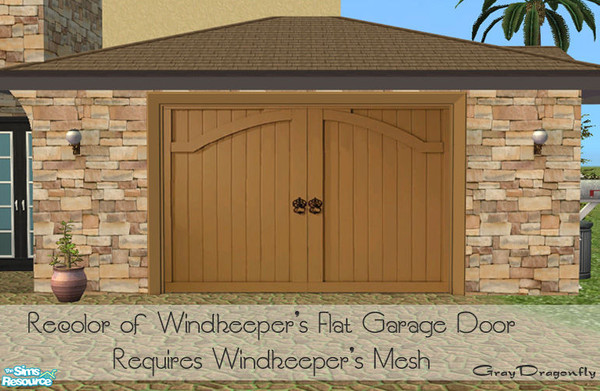 Sims 2 — Garage Door Collection - Claremont Light Wood by GrayDragonfly — Recolor of Windkeeper\'s flat garage door mesh!