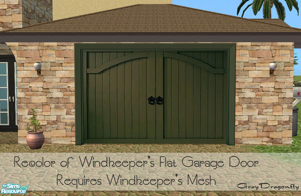 Sims 2 — Garage Door Collection - Claremont Green by GrayDragonfly — Recolor of Windkeeper\'s flat garage door mesh!