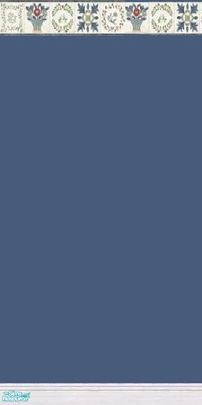 Sims 2 — Quilt by mightyfaithgirl — Blue wall with quilt patterned border. Good for any room of the house!