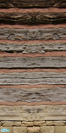 Sims 2 — Appalachia Rustic Wall Set - Rustic Pine by bgbdwlf408 — Experience the romance of rustic Appalachia with this