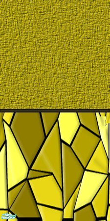 Sims 2 — Mosaic Walls and Floors Set 2 - Yellow Mosaic Wall by Tricross — Each item costs 5 in game. Enjoy.