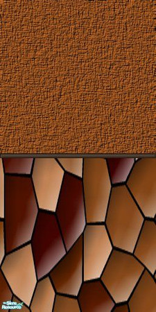 Sims 2 — Mosaic Walls and Floors Set 2 - Brown Mosaic Wall by Tricross — Each item costs 5 in game. Enjoy.