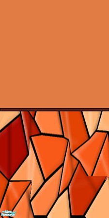Sims 2 — Mosaic Walls and Floors Set 2 - Orange Mosaic Wall by Tricross — Each item costs 5 in game. Enjoy.