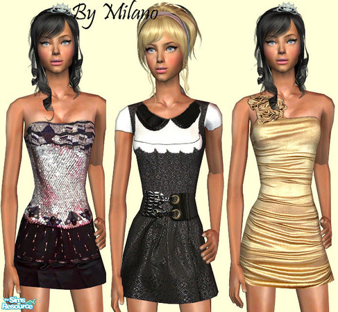Sims 2 — Short Dresses by milanokat — ^.^