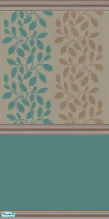 Sims 2 — Leafed Half Stripes - Coffee Mint by lisandbag — Gorgeous, Modern, Leafy