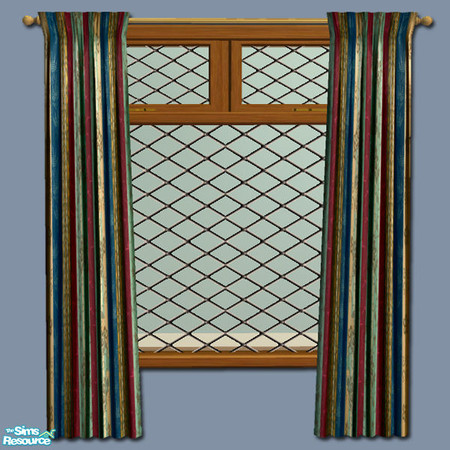 Sims 2 — Mayfair Double Long Curtain - Mesh by Shakeshaft — Part of an additional set for the Mayfair Windows and Doors,