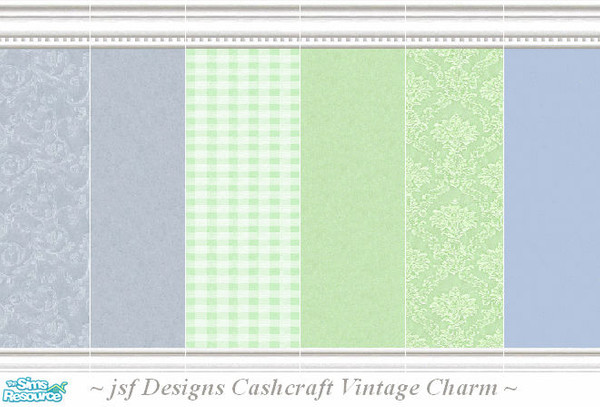 Sims 2 — jsf Designs Cashcraft VintageCharm by jsf — Cottage beaded mouldings hold textures from cashcraft\'s