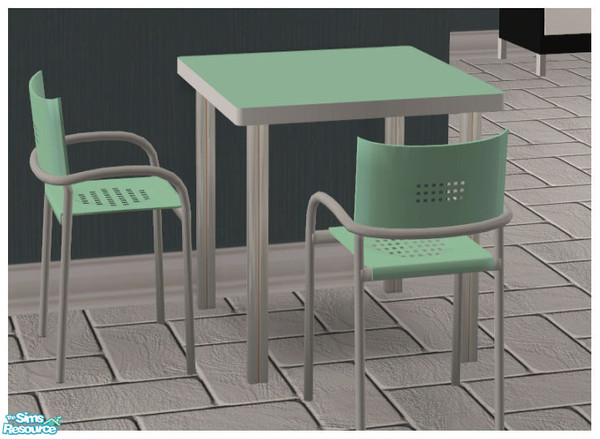 Sims 2 — Constance Kitchen Black & White - Table by Elize-37sims — Recolor.