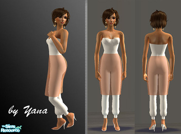 Sims 2 — №4 Yana Mesh04 Fa by Mishu999  — Mesh for adult/young adult female. Zip include: mesh with template