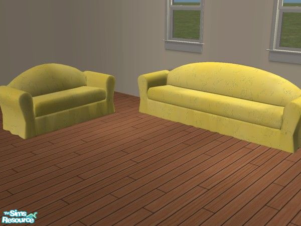 Sims 2 — Smartie Seating Set - Gsseatingsmartieyellow by gil_shalos — Sofa set in Smartie Yellow
