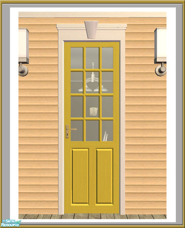 Sims 2 — The Avon - Single Door - Yellow by Shakeshaft — Part of a recolour set of the Windows and Doors from the Avon
