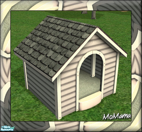Sims 2 — NK Average Paws - Pale Green by MoMama — A pet home shingled in Pale Green with a matching roof and carpet.
