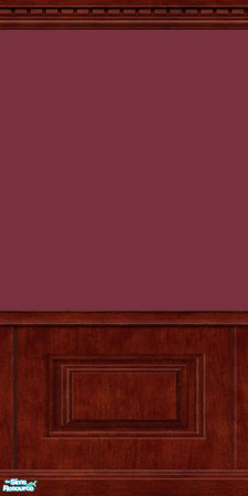 Sims 2 — Fenway Series Paint in Richer Garnet with Wood Panel by bgbdwlf408 — Complete your Victorian parlor with this