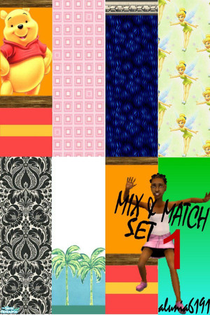 Sims 2 — The Mix & Match Set 1 by alunia6191 — Seven absolut irrelevant wallpapers in one set!