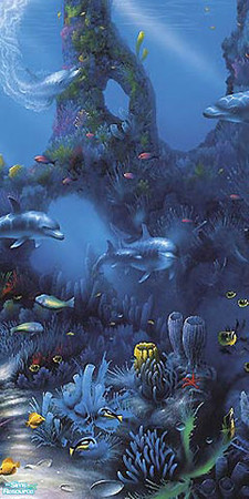 Sims 2 — Dolphin\'s Paradise Murals  - Wall Part 2 by ayyuff — Murals for children..Cost:2