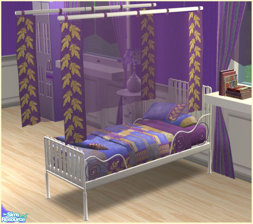 Sims 2 — Lily Bedroom - Purple - bedcurtain by Elize-37sims — Recolor of the bedcurtain. No cheats required to place.