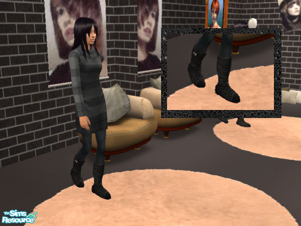 Sims 2 — Rain boots set - black by dunkicka — Enjoy!