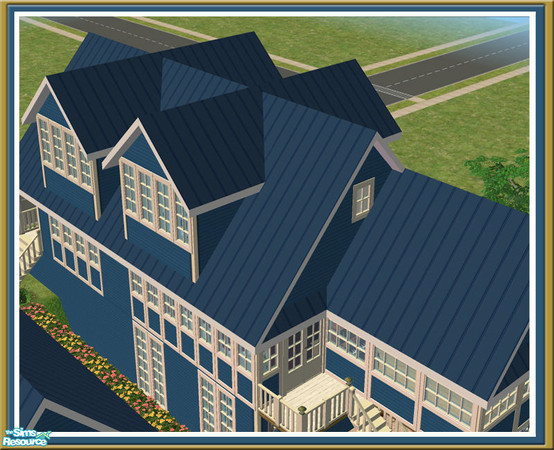 Sims 2 — Cove Blue Roof by Shakeshaft — Part of a new set of Windows and Doors and Build Objects I created for a Lot